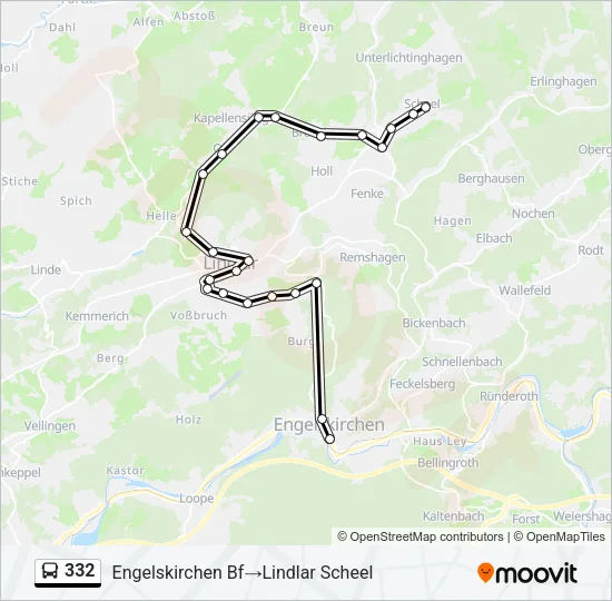 332 Bus Line Map