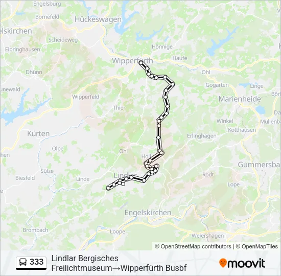 333 Bus Line Map
