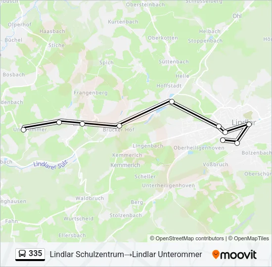 335 Bus Line Map