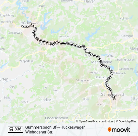 336 Bus Line Map