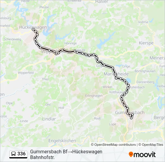 336 Bus Line Map