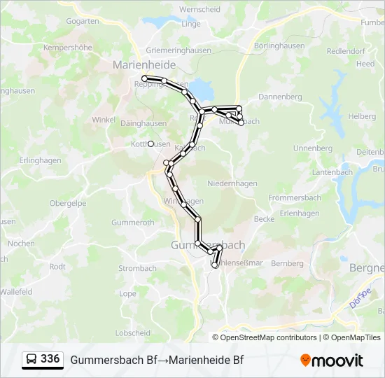 336 Bus Line Map