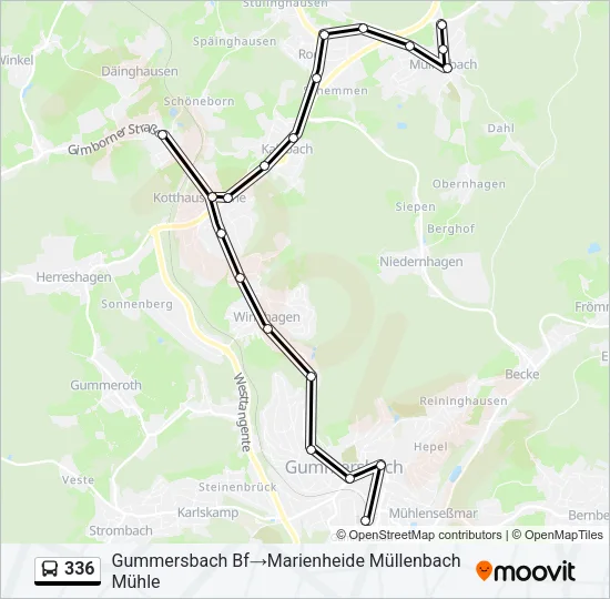 336 Bus Line Map