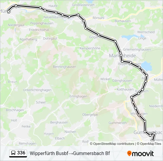 336 Bus Line Map
