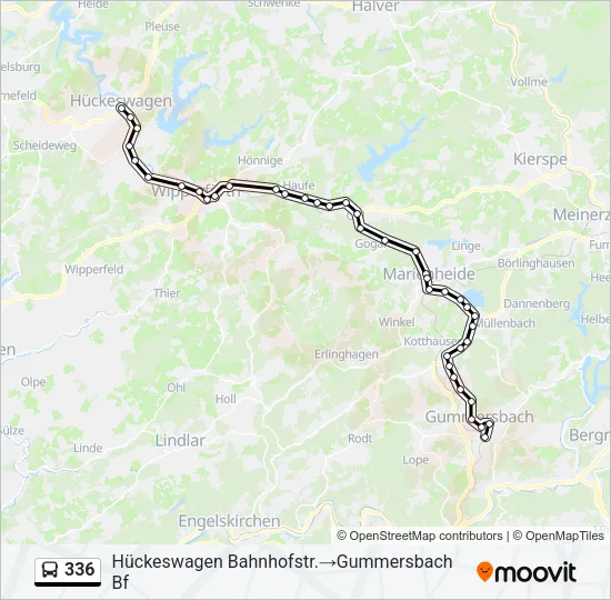 336 Bus Line Map