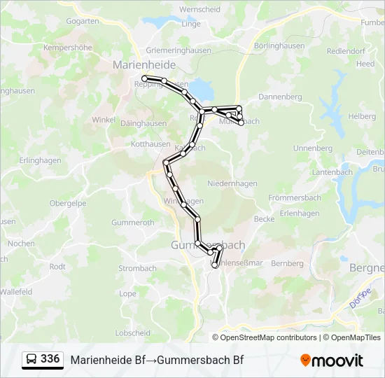 336 Bus Line Map
