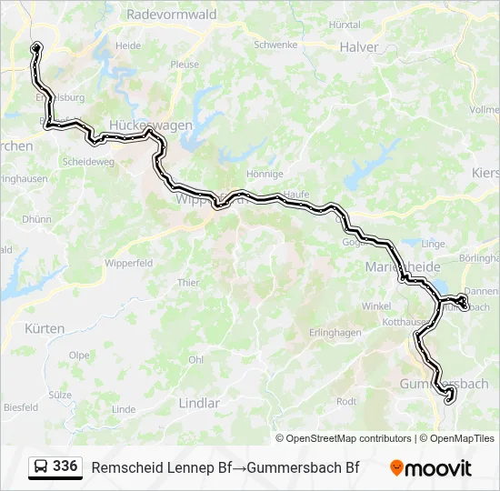 336 Bus Line Map