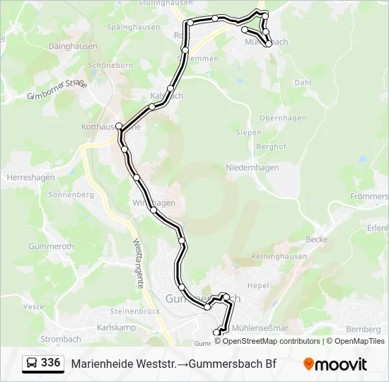 336 Bus Line Map