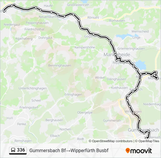 336 Bus Line Map