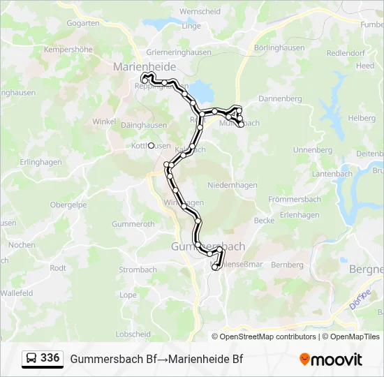 336 Bus Line Map