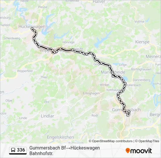 336 Bus Line Map