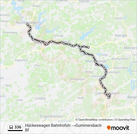336 Bus Line Map