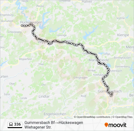 336 Bus Line Map