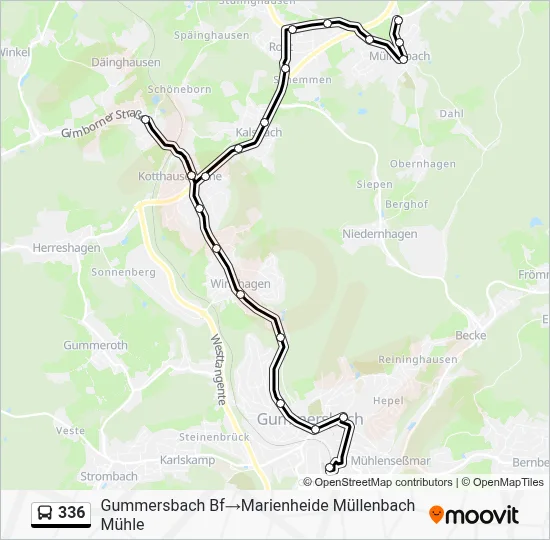 336 Bus Line Map