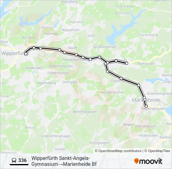 336 Bus Line Map
