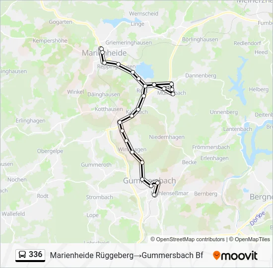 Автобус 336: карта маршрута