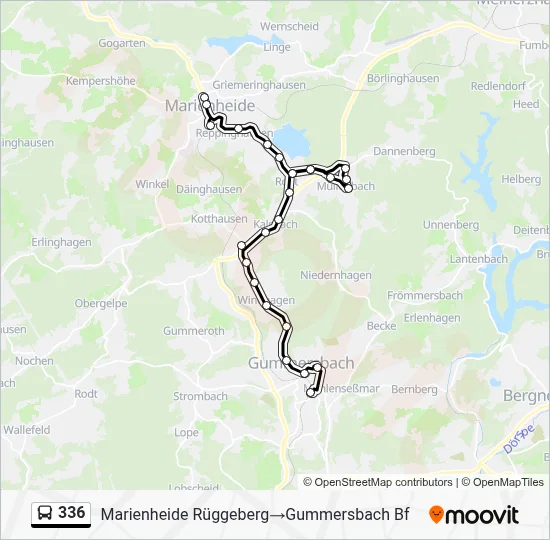 336 Bus Line Map