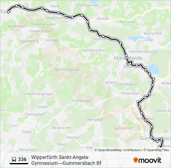 336 Bus Line Map