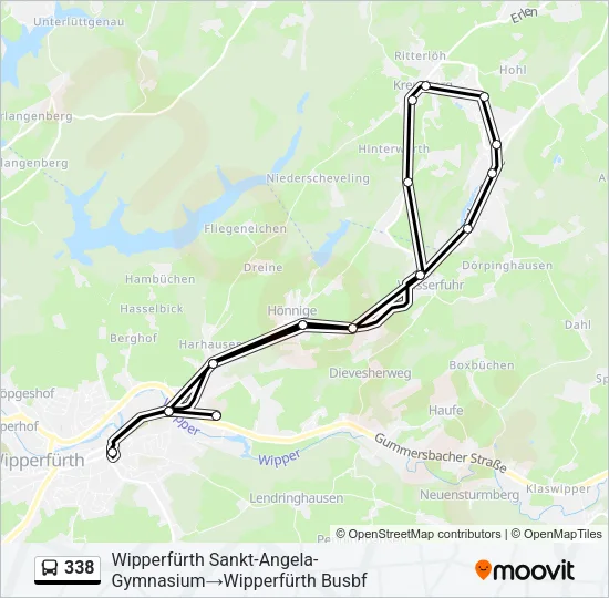 338 Bus Line Map