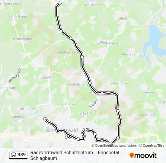339 Bus Line Map