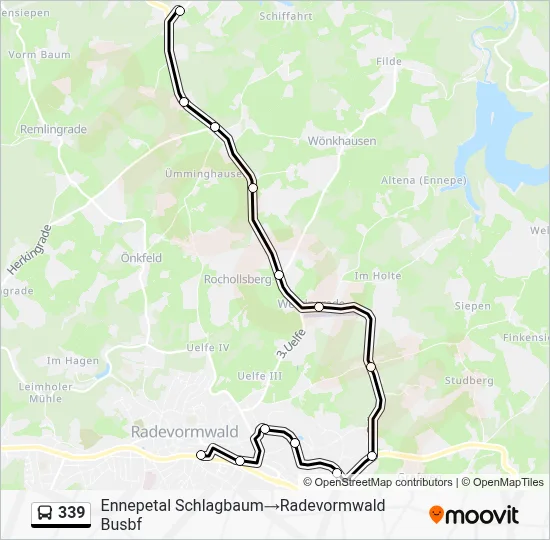 339 Bus Line Map