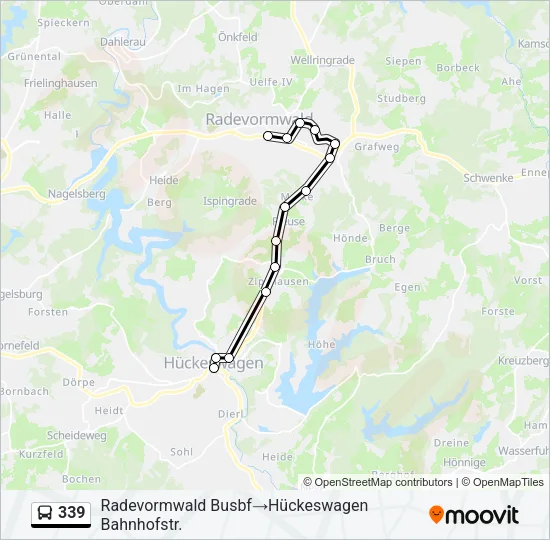 339 Bus Line Map