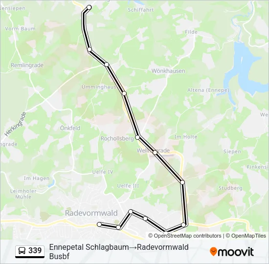339 Bus Line Map