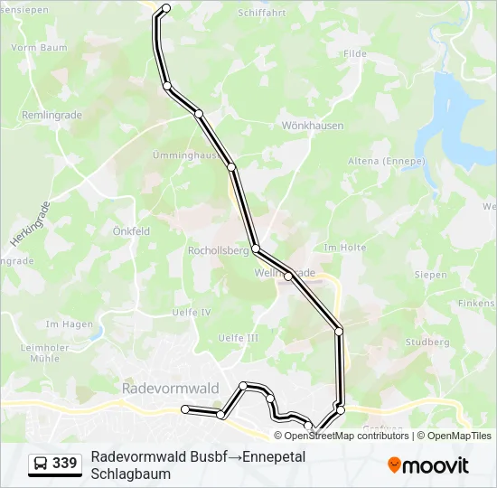 339 Bus Line Map