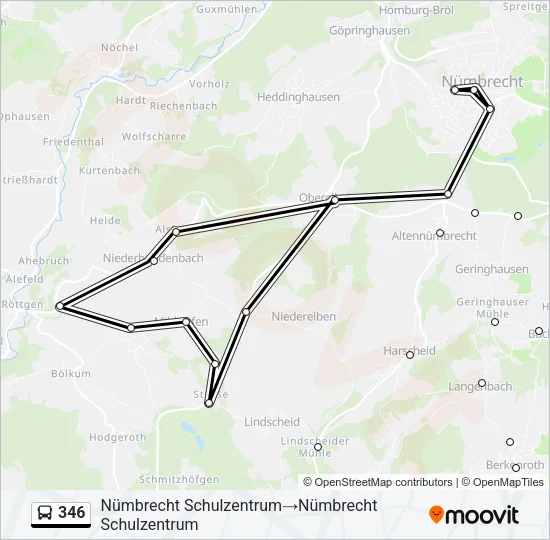 346 Bus Line Map