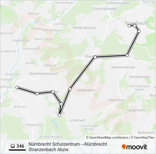 346 Bus Line Map