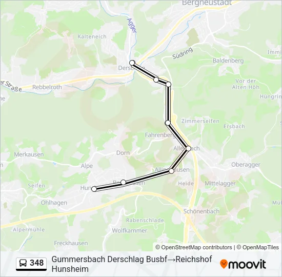 348 Bus Line Map