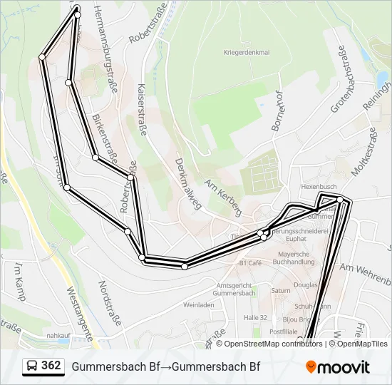 362 Bus Line Map