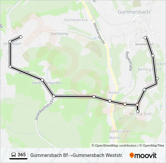 365 Bus Line Map
