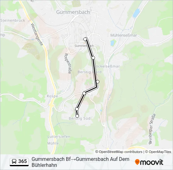 365 Bus Line Map