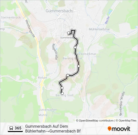 365 Bus Line Map