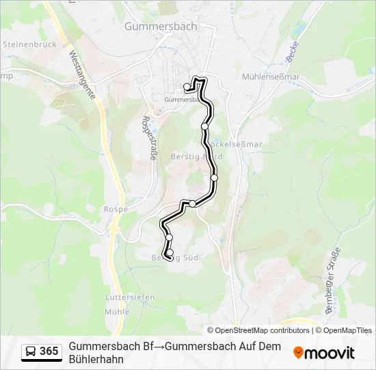 365 Bus Line Map
