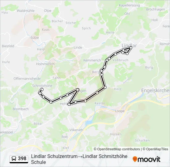398 Bus Line Map