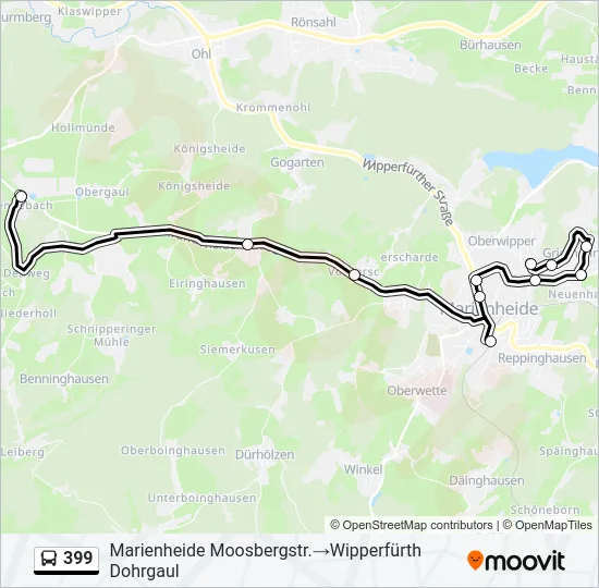 399 Bus Line Map