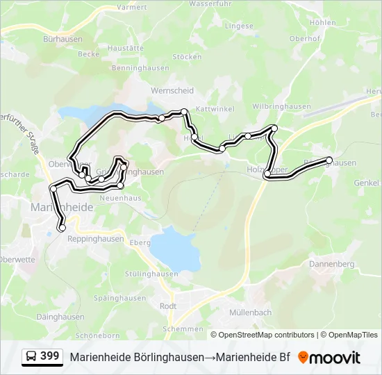 399 Bus Line Map