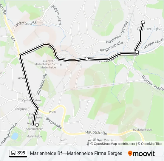399 Bus Line Map