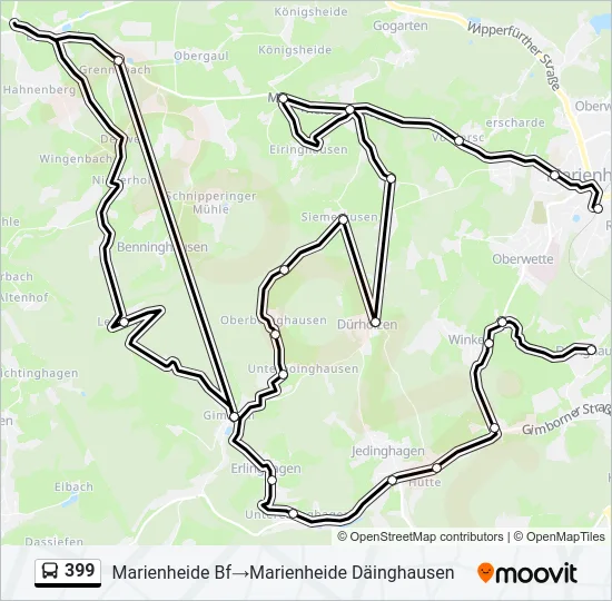 399 Bus Line Map