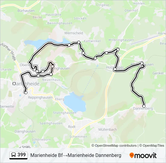 399 Bus Line Map