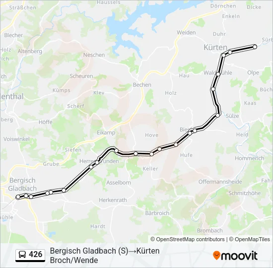 426 Bus Line Map