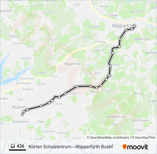 426 Bus Line Map