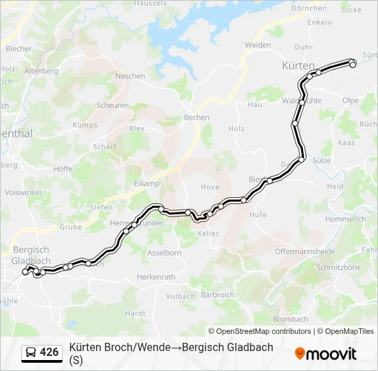426 Bus Line Map