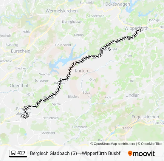 427 Bus Line Map