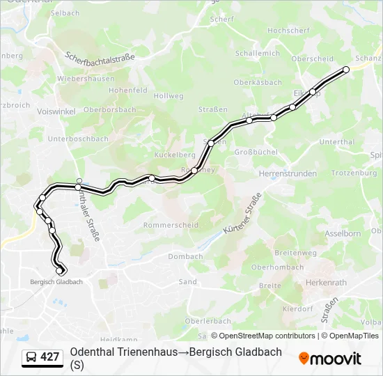 427 Bus Line Map