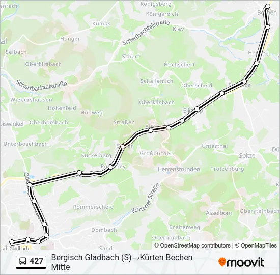427 Bus Line Map
