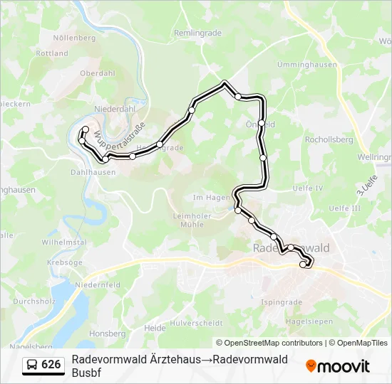 626 Bus Line Map