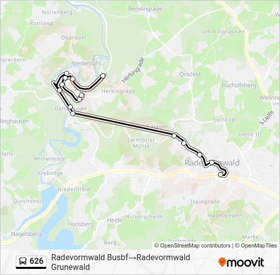 626 Bus Line Map